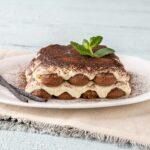 Portion of tiramisu