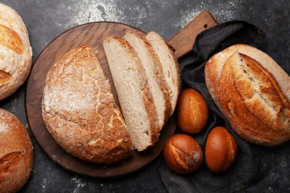 Various types of bread